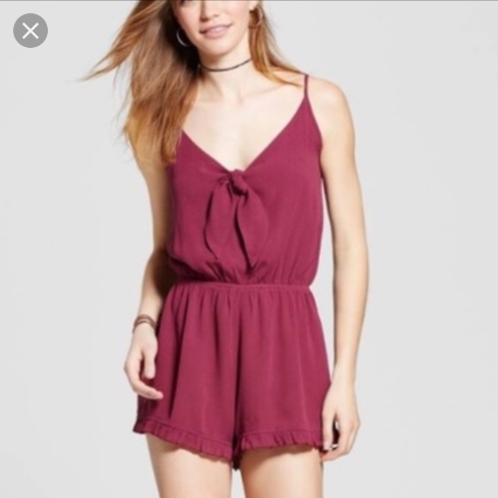 Burgundy Romper